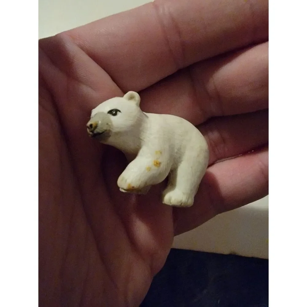 Lot Of 4 Panda Penguin Polar Bear Seal Baby Miniature Figures Vintage 1996 Topps